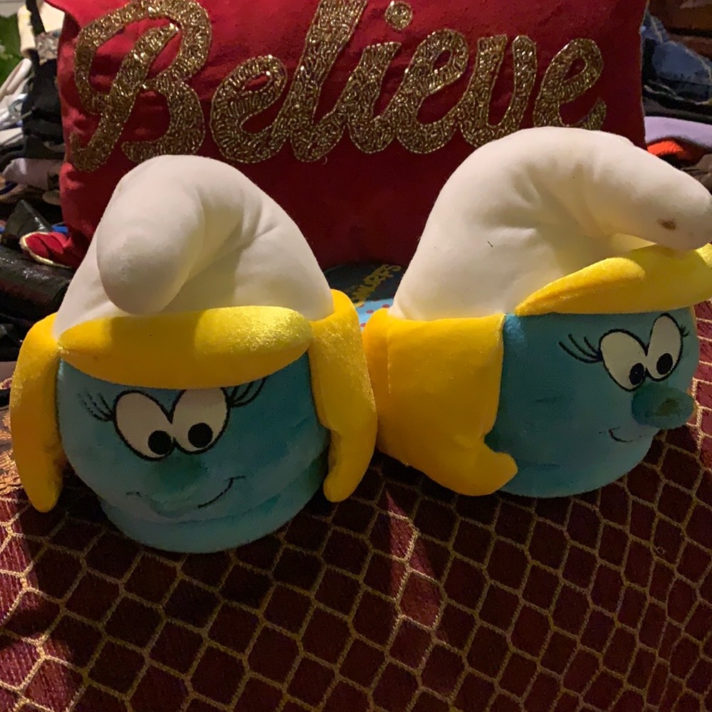 Smurf slippers
